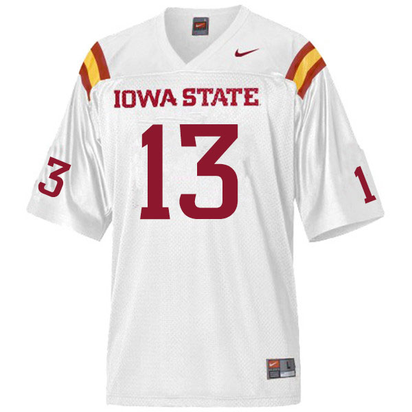 Iowa State Cyclones Men's #13 Tayvonn Kyle Nike NCAA Authentic White College Stitched Football Jersey YF42L05HK